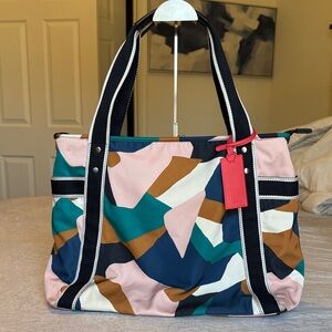 Fossil Abstract Multicolor Tote Bag